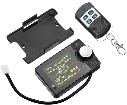 Donkivvy 12V 24V Car Air Diesel Heater LCD Switch Parking Controller, Remote Control with 4 Button
