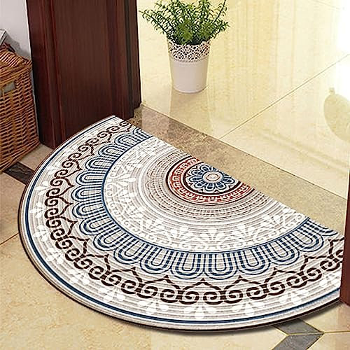 Guest Ruyunlai Tappeto Porta Zerbino Zerbini Per Ingresso Arredamento Casa Mezzaluna Per Esterno Interno Tappeti Grandi Dimensioni bordo marrone 40x60cm