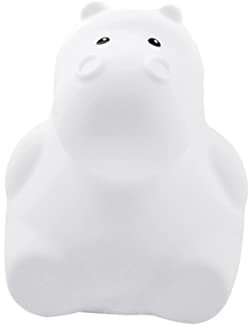 jojofuny Tiere Nachtlicht Tier Usb Lampe Kinder Nachttischlampe Led-nachtlicht Schlafzimmer Licht Cartoon-nachtlicht Berührt Sensorlicht Nilpferd Led-licht Pflegelicht Weiß Baby Berühren