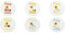 Excelsa Enjoyable Set 6 Piatti Pizza, Diametro 31 Cm., Porcellana, Multidecoro