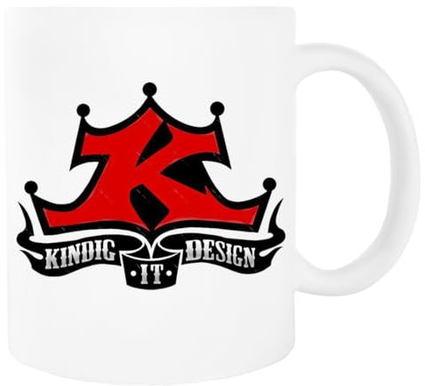 Kindig Weißer Becher Trinkbecher aus Keramik