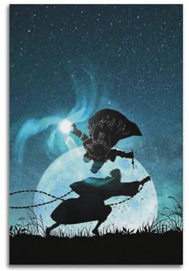 Zamgg Minato Vs Obito Poster, Wandkunst, Dekor, Leinwandposter und Drucke für Zimmer, ästhetisch, 40 x 60 cm, ungerahmter Stil