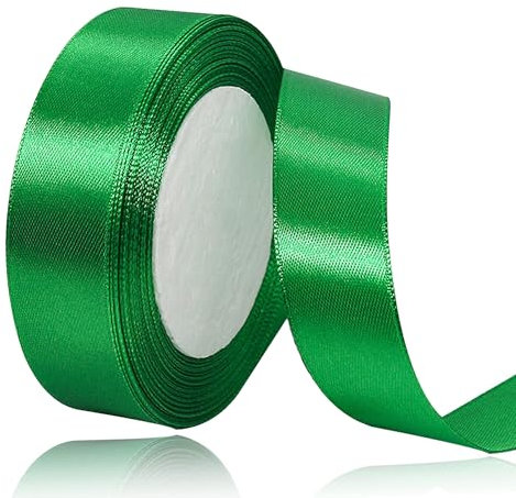 Geschenkband Satinband 22m, 20mm Breit Geschenkband, Grün Schleifenband für Hochzeit, Bastelarbeiten und Geschenkverpackung Hochzeitsdekoration (Grün)