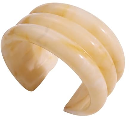 HIIXHC Jelly Resin Manschette Armreif Armbänder für Frauen, breiter Acryl-Armreif, unregelmäßig, geometrisch, Kunststoff-Armbänder, Schmuck für Frauen, Geschenk, 17,8 cm, Harz, kein Edelstein, 18 cm
