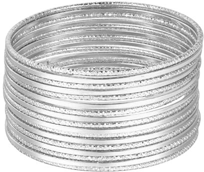MILAKOO 17PCS Layered Armbänder Indische Bollywood Mode Exotische Mode Armreif Manschette für Frauen