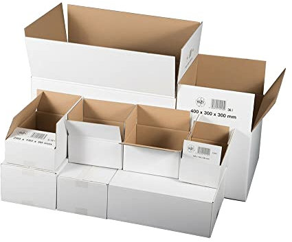 VEPATIM 25 Faltkarton 400x300x150mm (Außenmaß) 1-wellig weiß