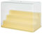 Baoblaze Lego Storage Box Mini Toys Collection Display Storage Cabinet Ladder Design Groove Design Doll Storage Cabinet for Study Room, Yellow