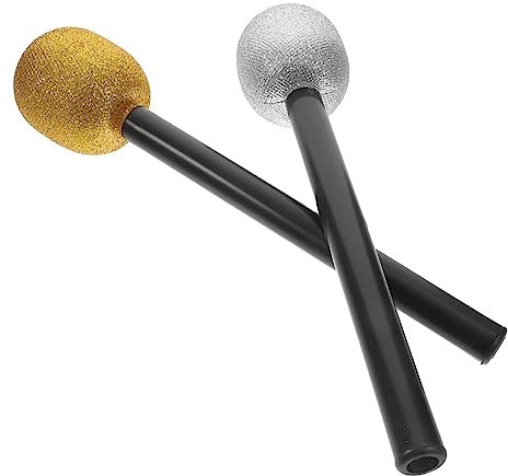 LALADEFIEE 4 Microfono Giocattolo Simulato Per Bambino Bambina Microfono Per Feste e Spettacoli Teatrali Accessorio Divertente e Sicuro