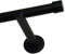 Voppi Einzelne Gardinenstange schwarz mit Endkappen 140cm 19mm Wand befestigend Stahl kurz für Gardinenstangen Vorhang modern elegant