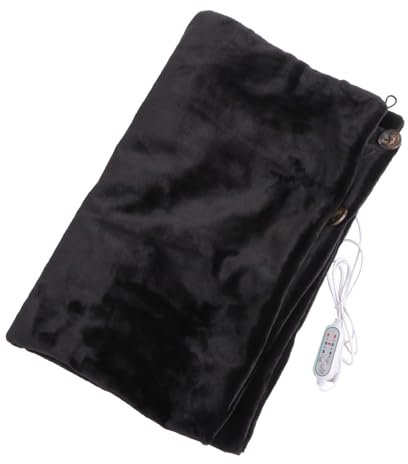 MAGICLULU Electric Blanket Electric Shawl Heated Blanket Battery Operated Warm Heating Battery Operated Heated Winter Conditioner Breescape Fleece Black