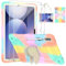 Samokor Kids Case for Samsung Galaxy Tab S10+ Plus 2024/S9+ Plus/S9 FE+ Plus 2023 (12.4 Inch),with Tempered Glass Screen Protector & Butterfly Kickstand,Shockproof Full Body Protective,Colourful Pink