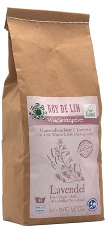 ROY DE LIN WASCHMITTELPULVER LAVENDEL hergestellt in Österreich - Waschmitelpulver-Konzentrat mit frischem Duft nach Lavendel - für weiße Wäche & helle Kleidungsstücke