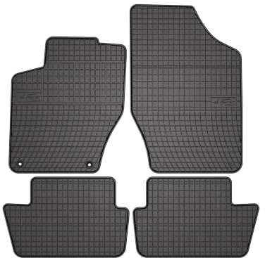 Wielganizator SolidPRO Gummimatten passend für Citroen C4 I (2004-2010) | Qualität: Premium - Genaue Passform, rutschfest 4-teilig Fußmatten- Schwarz