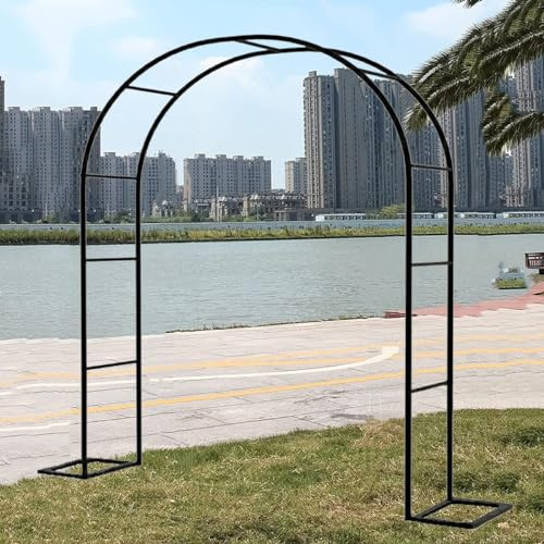 Gartenbogen-Spalier für Kletterpflanzen, Metall-Pergola-Laubenbogenrahmen für Halloween, Weihnachten, Geburtstagsparty-Dekoration (B140 x H230 x 40 cm)