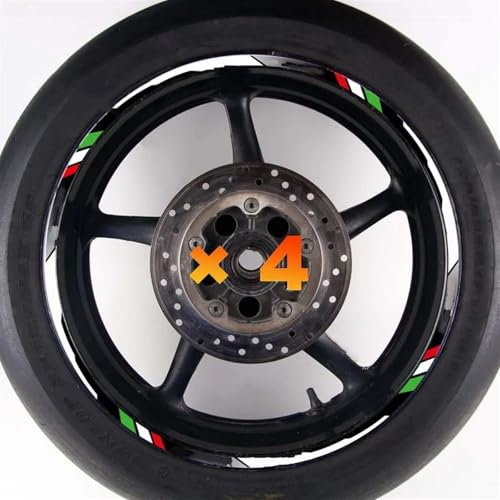 DTSGCX Aufkleber-Set Motorrad-Radaufkleber, Reflektierende Aufkleber, Felgenstreifenaufkleber, Für Für Dorsoduro 750 900 1200(Style 1)