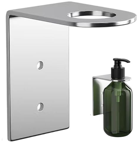 Hbbgdiy Edelstahl -Seife -Spenderhalter -Wand mit Klebstoff, Hochleistungs -Badezimmer -Shampoo -Flaschenhalterung für Heimküchenspüle oder Hotelgebrauch