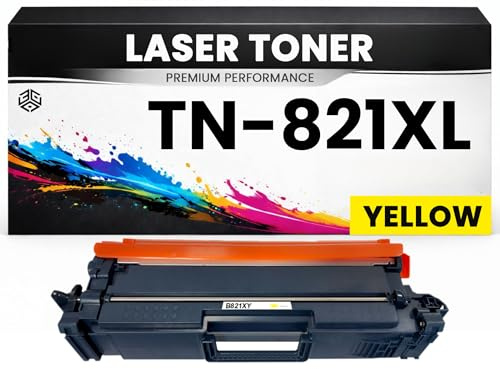 XL Toner TN-821XL Y Gelb für Brother kompatibel TN821 XL Y Premium Alternative für Brother HL-L9430CDN, HL-L9470CDN, MFC-L9630CDN, MFC-9670CDN