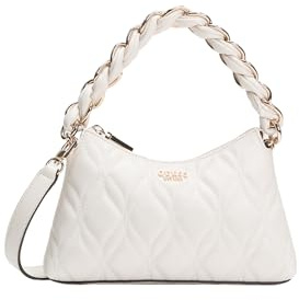 GUESS Schultertasche Handtasche Maxine Mini Shoulder Bag Cream White creme