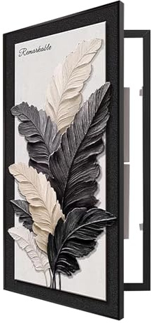 Cache Tableau Électrique Cache Compteur Electrique Mural Décoration Tableau Électrique Cacher Peintures Couvercle De Boîte(Black F,50x100cm/19.7x39.4in)