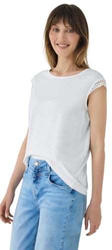 Shirt mit Rundhals und Crochet Ärmeln