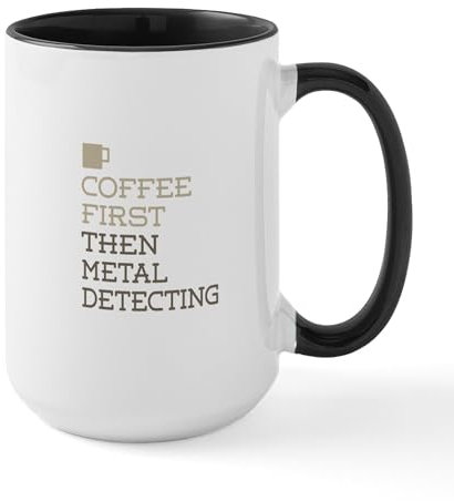 CafePress Metal Detecting Mugs 15 oz (444 ml) Ceramic Coffee Mug