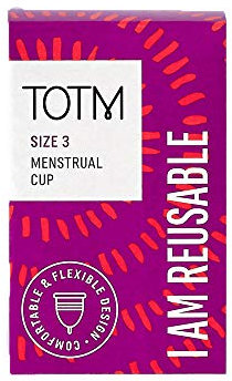 TOTM Eco-Friendly Menstrual Cup for Periods | Size 3 | Reusable Cup with Soft, Flexible Fit | Eco-Friendly Period Care | Reliable & Zero-Waste Protection