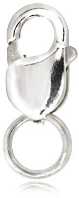 TJS Chiusura Gancio per Creazione Gioielli, 18mm, Argento Sterling 925 Senza Nichel
