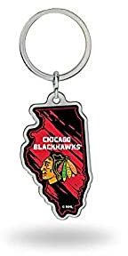 Rico Industries NHL Hockey Chicago Blackhawks State Shape Schlüsselanhänger