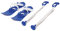 JAMARA 460382 - Snow Play Funny Carve 1st step 42cm - aerodynamische Bauweise, Skistöcke 60 cm, sichere / verstellbare Befestigungsschlaufen Größen (23 - 28), Skistöcke 60 cm, Anti Rutsch Rillen, blau