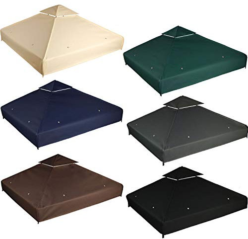 freigarten.de Ersatzdach für Pavillon 3x3 Meter Wasserdicht Material: Panama PCV Soft 370g/m² extra stark Modell 1 (Grün)