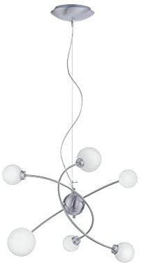 Trio Leuchten WiZ LED Pendelleuchte Dicapo 350810607, 6x3 Watt RGBW LED mit 16 Mio. Farben + 64.000 Weißtöne + 18 Licht-Szenen, Steuerung über App + Sprachsteuerung + Fernbedienung + Wandschalter