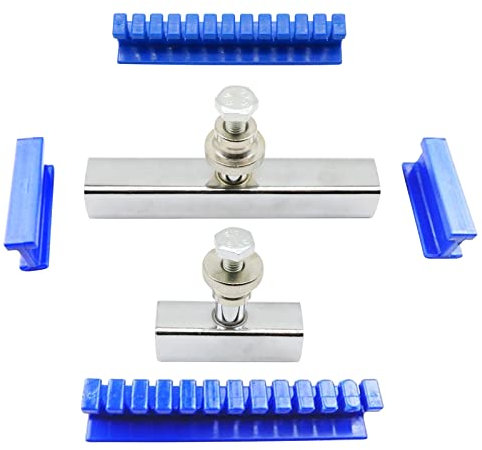 Kit d’outils de débosselage sans peinture pour voiture, sans peinture, kit d’outils de débosselage en nylon pour carrosserie automatique, lot de 6 onglets de colle bleue pour enlever les bosselures
