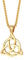 Edelstahl Irish Celtic Triquetra Triangle Trinity Knot Anhänger Halsketten für Männer Viel Glück Infinity Celtic Triangle Knoten Anhänger Schmuck für Frauen Männer, 24 Rolo Chain, vergoldet