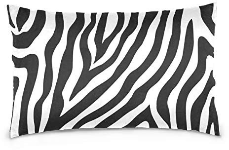 Linomo Kissenbezug 40x60 cm, Tier Zebra Druck Dekorative Kissenbezug Kissenhülle für Couch Sofa Bett Hause