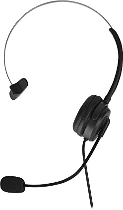 XQISIT Mono Wired Headset mit Mikrofon schwarz