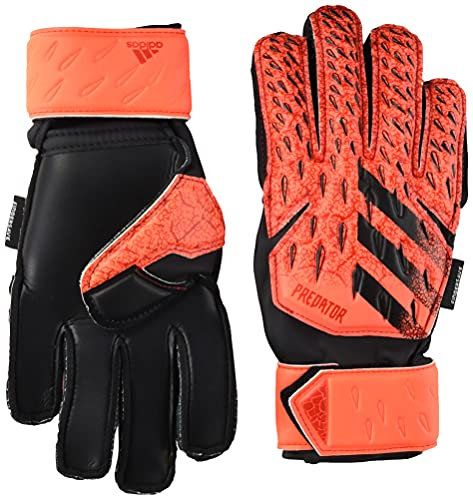 adidas Fingersave Predator Match Handschuh für Erwachsene, Unisex, solarbetrieben, Rot/Schwarz, Größe 10