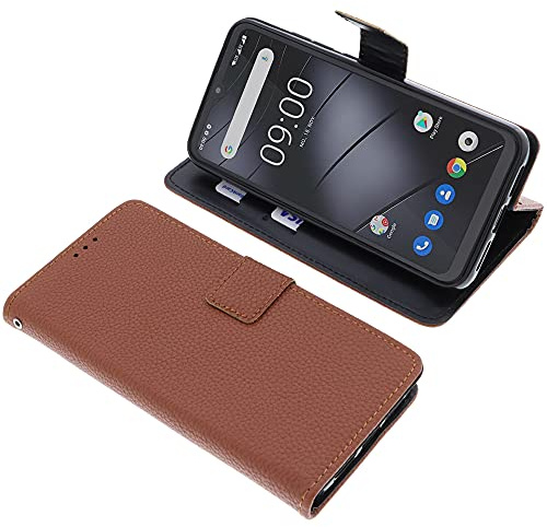 foto-kontor Tasche kompatibel mit Gigaset GS3 Book Style braun Schutz Hülle Buch