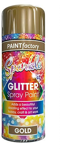 SDMAX Glitter Spray Paint Dazzling Effect To Your Hobby Craft & Art Work (Gold)