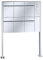 RENZ/Plan / 6er Freistehende Briefkastenanlage Standbriefkasten mit Sprechfeld / V4A-Edelstahl/Volumen 21 L/mit Fußplatten/Dein-Briefkasten.de