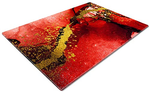 Glass Chopping Boards for Kitchens | Non Slip Cutting Boards | Small Black Red Gold Worktop Savers