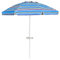 COSTWAY Parasol de Plage avec Porte-Gobelet, Parasol de Jardin Extérieur Inclinable, 200cm, Rond, Protection Solaire UPF50+, avec Pied d'ancrage à Visser & Sac de Transport (Bleu)