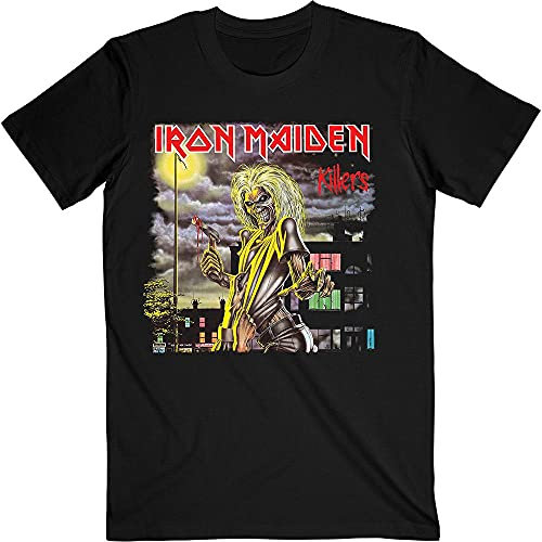 Iron Maiden T Shirt Killers Version 2 Album Track List Official Mens Black XL