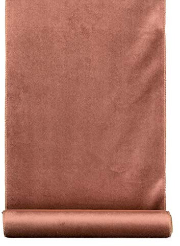 naninoa 1 Rolle SAMT Dekostoff z.B. Tischläufer, Tischdecke, Tischband. 1,8m lang. 35cm breit. Farbe: Rosa, Altrosa