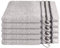 Schiesser Frottier Waschhandschuh Skyline Color im 5er Set | 100% Baumwolle aus nachhaltiger Produktion | saugstark, weich, farbecht | 16x22cm | Hellgrau