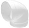 H&C VENT Tubo di ventilazione ad arco 90° – Diametro 125 mm – per adattatore per canale aria ABS sistema PVC tubo tubo tubo