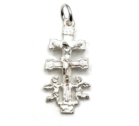 MASBARATA CRUZ CARAVACA EN PLATA DE LEY 925/1000 (CRUZ CARAVACA 1,5 CM)