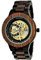 Holzwerk Germany Handgefertigte Automatik Herren-Uhr Öko Natur Holz-Uhr Holz Armband-Uhr Braun Schwarz Gold Analog