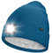 ATNKE LED Mütze mit Licht,Wiederaufladbare USB 4 LED Beleuchtete Laufmütze Extrem Heller Lampe Winter Warme Gefüttertes Fleece Stricken Mütze für Herren und Damen Geschenke/Peacock Blue