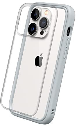 RhinoShield Modulares Case kompatibel mit [iPhone 14 Pro] | Mod NX - Anpassbare & stoßdämpfende Schutzhülle im schlanken Design - 3.5 Meter Fallschutz - Platin Grau