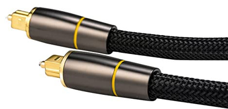 KOMBIUDA Cavo Audio Ottico Per Sound Bar Tv Cavo Digitale Per Home Theater Alta Conduttività Qualità Del Segnale Struttura Professionale Pratica Copertura Protettiva Inclusa